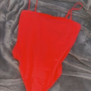 Red bodysuit